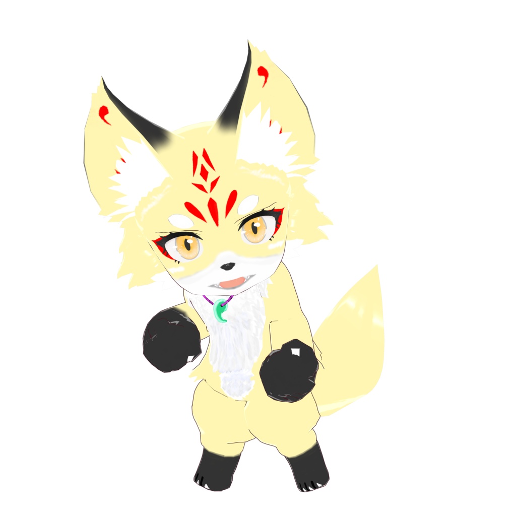 【妖子】 cluster 想定 オリジナル3Dモデル VRMアバター vroidデータ