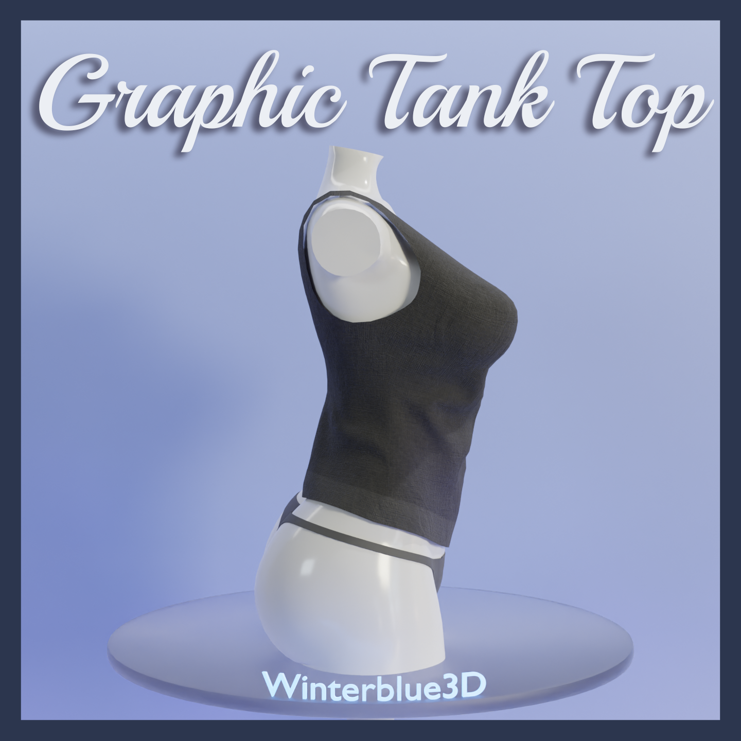 Customizable Graphic Tank Top [VRChat | Commercial Use] - winterblue ...