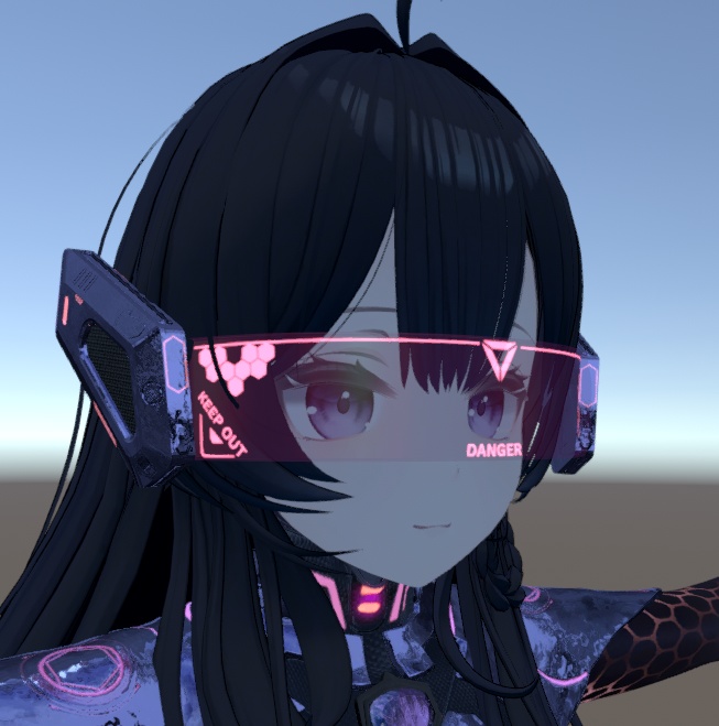 VRChat  SFスタイルのメガネ Sci-fi style glasses 眼鏡 Cyber Visor Cyberpunk Visor