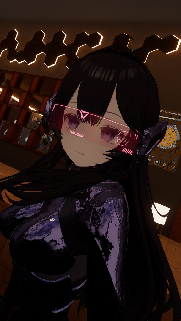 VRChat SFスタイルのメガネ Sci-fi style glasses 眼鏡 Cyber Visor Cyberpunk Visor