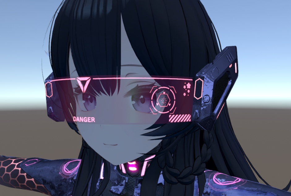 VRChat SFスタイルのメガネ Sci-fi style glasses 眼鏡 Cyber Visor Cyberpunk Visor