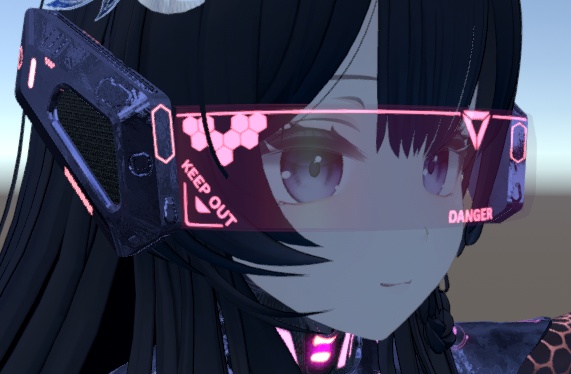 VRChat SFスタイルのメガネ Sci-fi style glasses 眼鏡 Cyber Visor Cyberpunk Visor