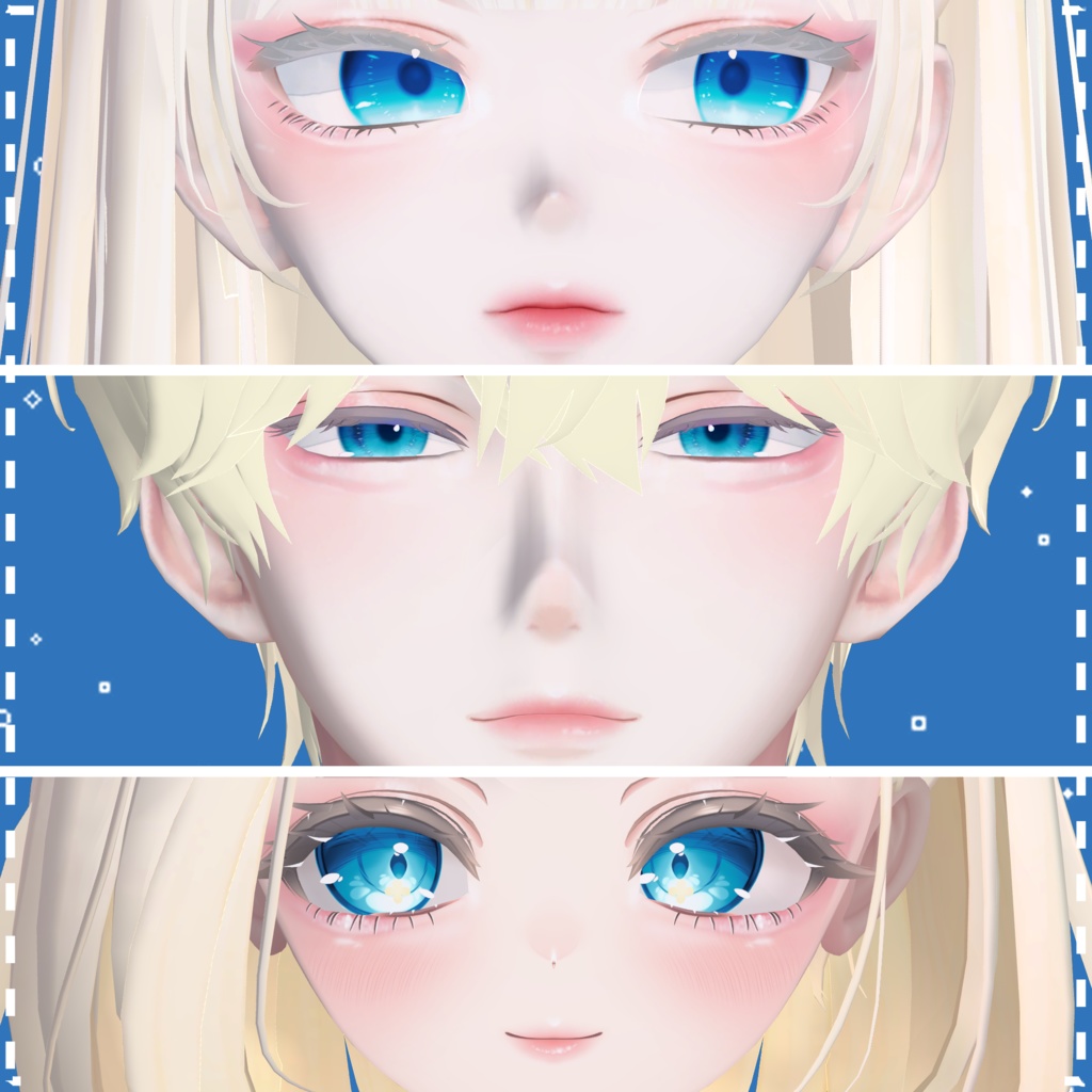[Minase&Shinra&Manuka] Makeup texture & Face shapekey