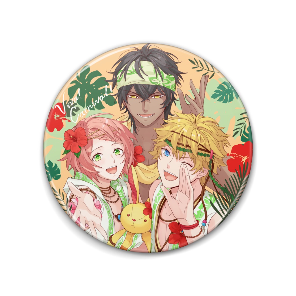 Viva! Carnival! 76mm缶バッジ（オレンジ・青）