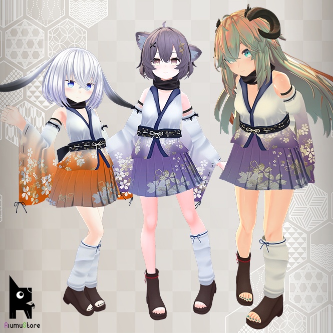 くノ一風和装【12アバター対応】