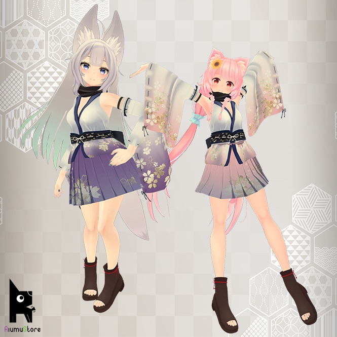 くノ一風和装【12アバター対応】