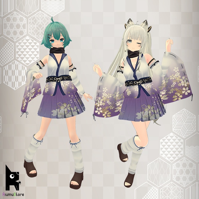 くノ一風和装【12アバター対応】