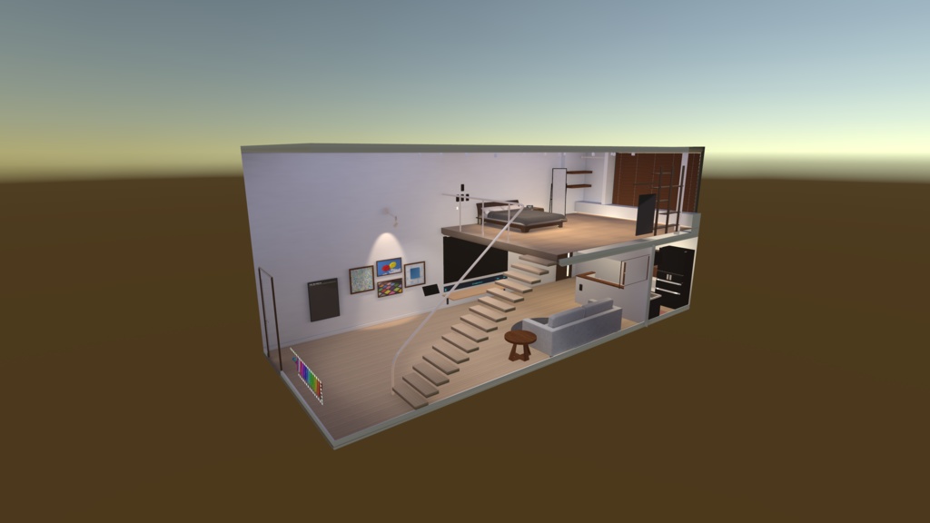 【VRCワールド想定】SimpleRoom-One