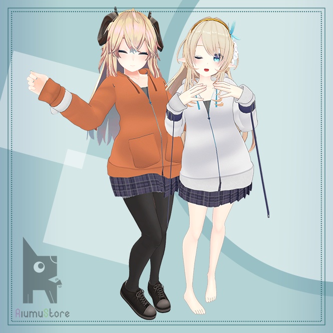 パーカーミニスカート