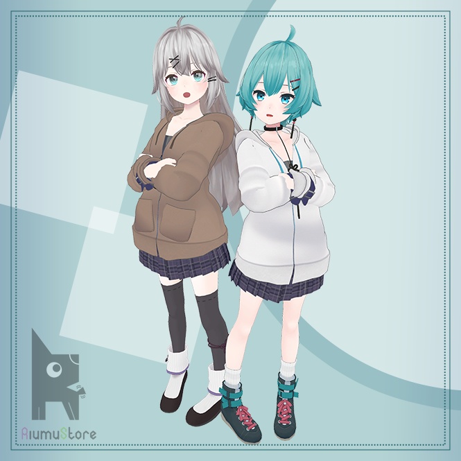 パーカーミニスカート