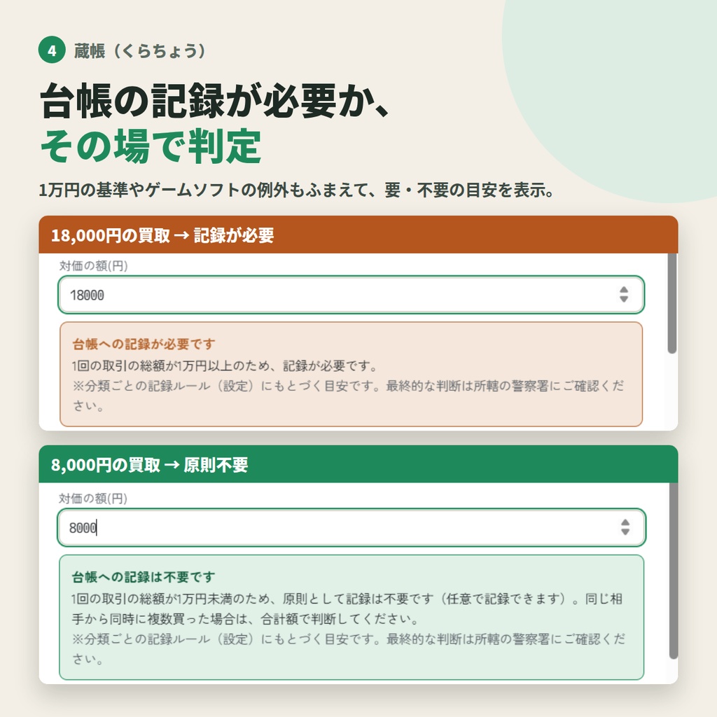 【無料体験版】蔵帳(くらちょう)在庫・利益管理&古物台帳ツール