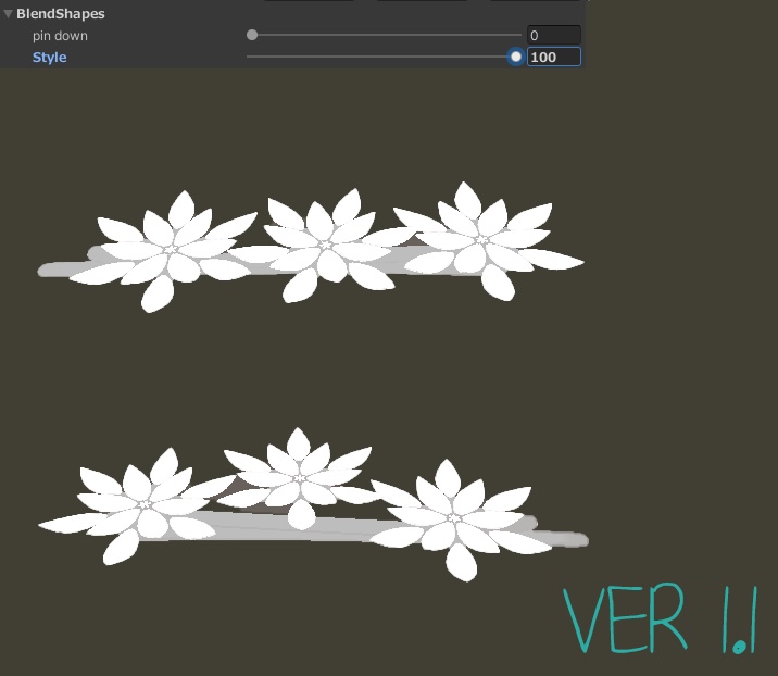 花ヘアピン((Flower hairpin)