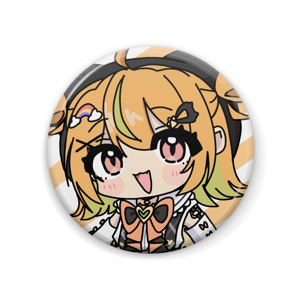 【常設】にじわらべけ　缶バッジB