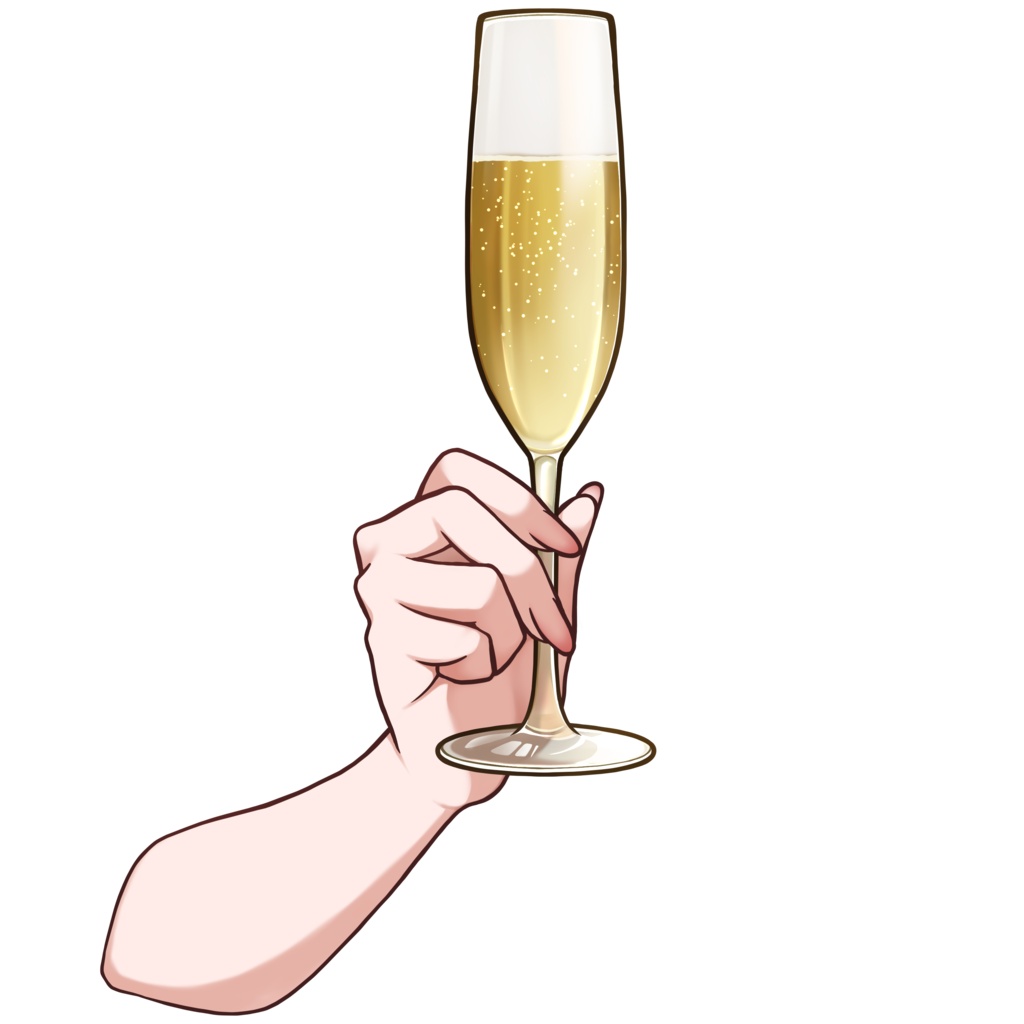 【フリー素材】乾杯!シャンパングラスを持つ手