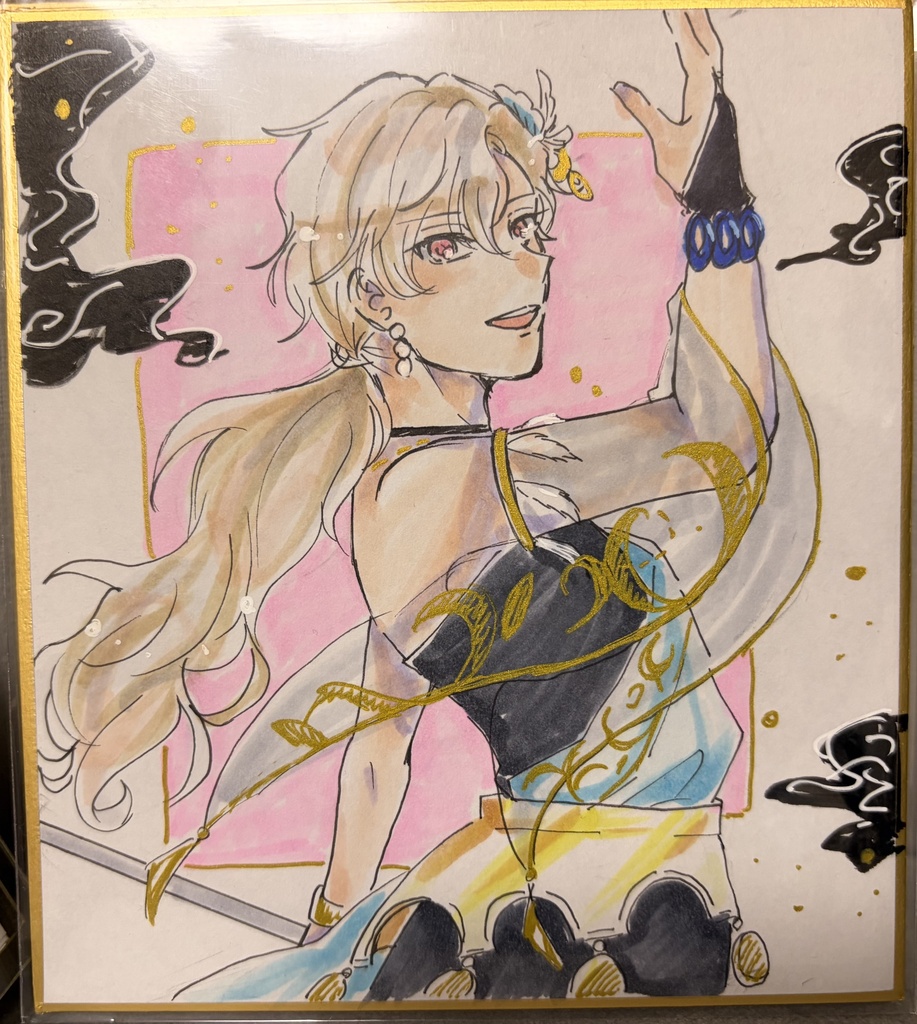 手描き色紙