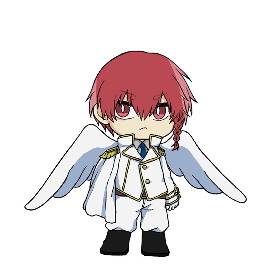 デフォルメ天使黒名ステッカー