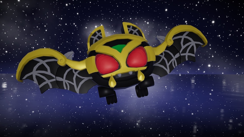 【3dモデル】気張っていきそうなコウモリ