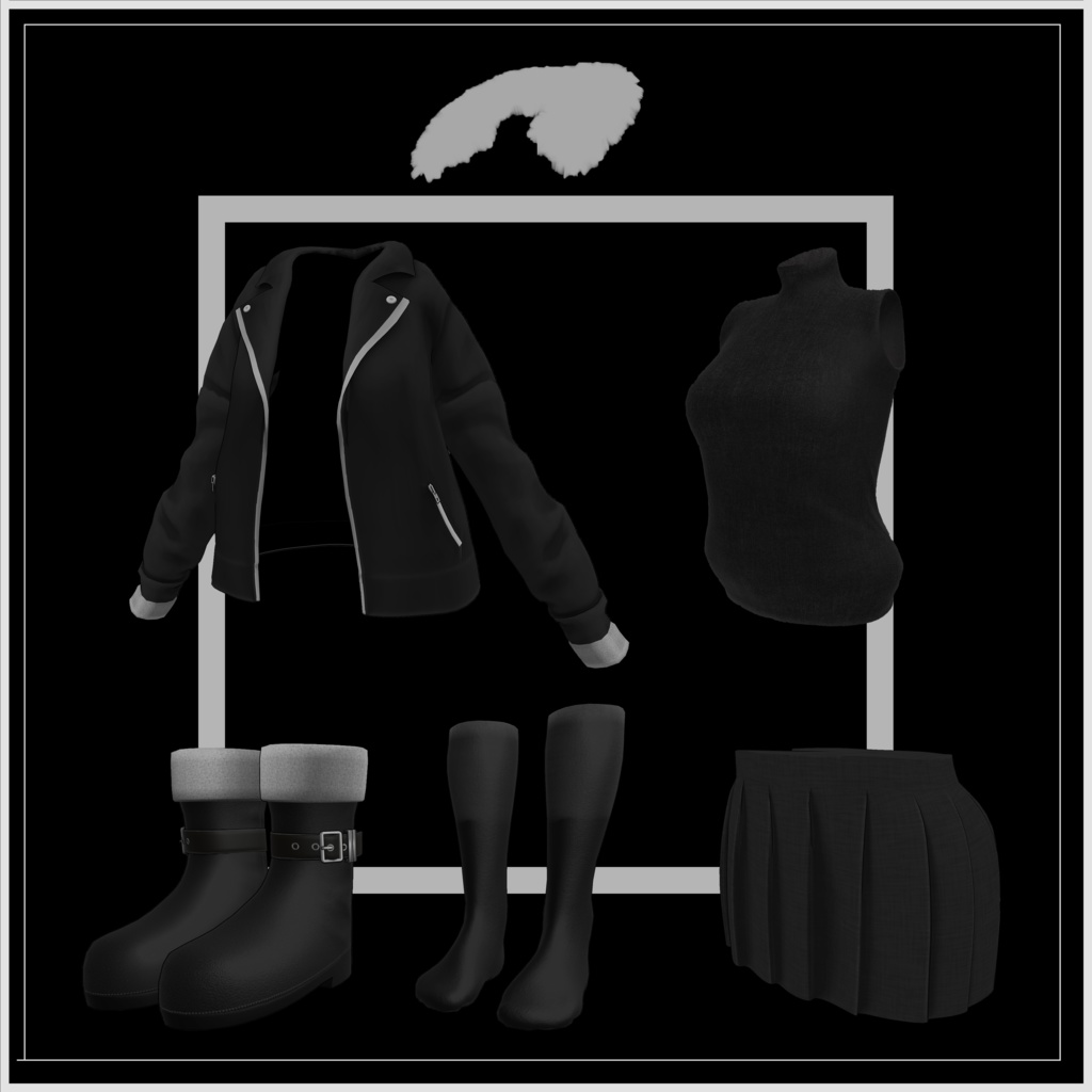 【18アバター対応】いなふわジャケット【改変1年生】