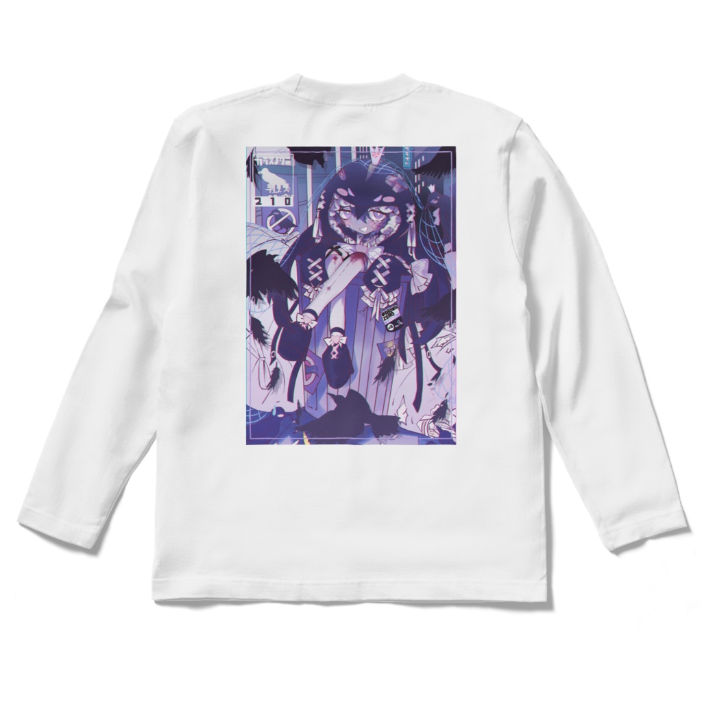 秘密基地ロングスリーブTシャツ-WHITE