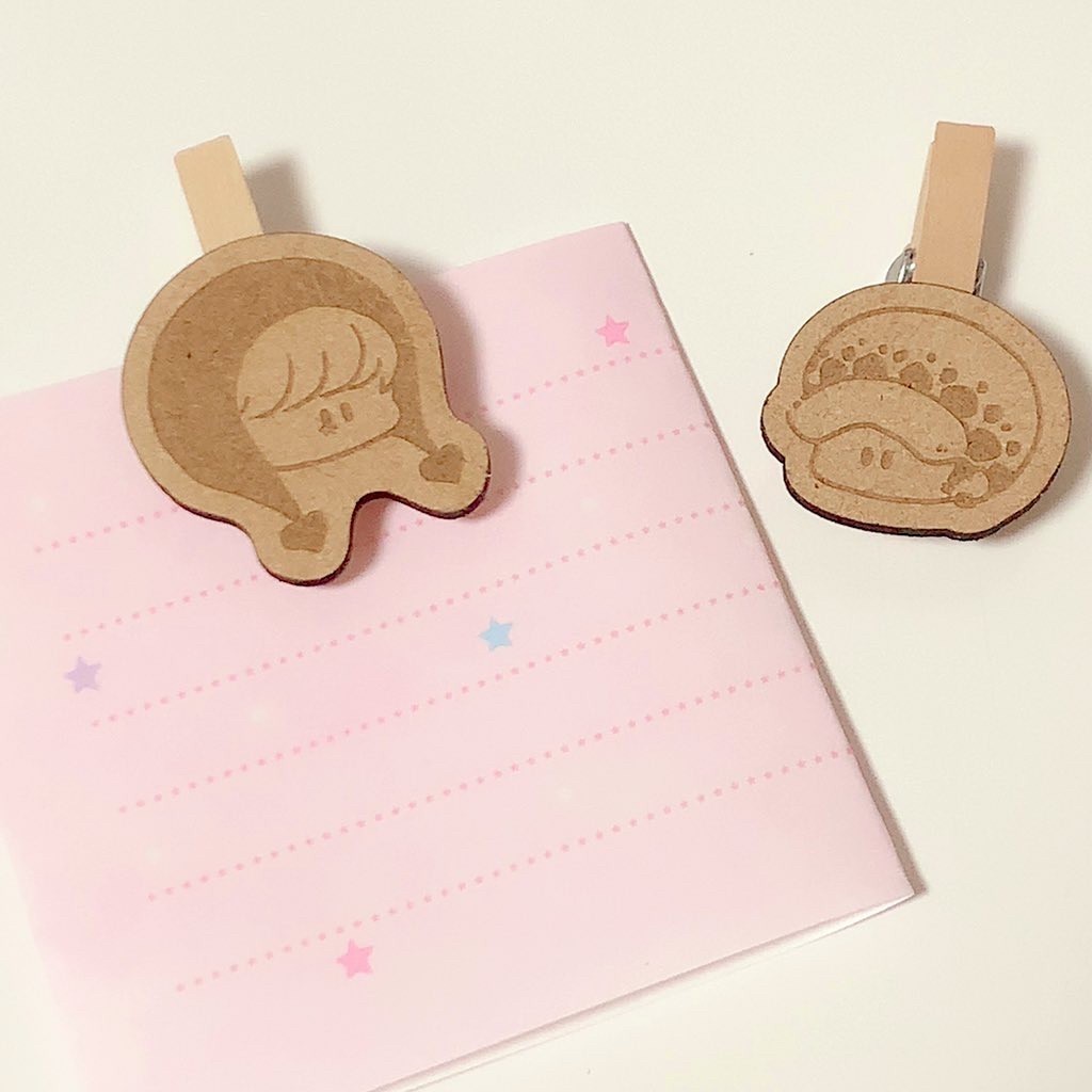 コラロくんなかよしウッドクリップ