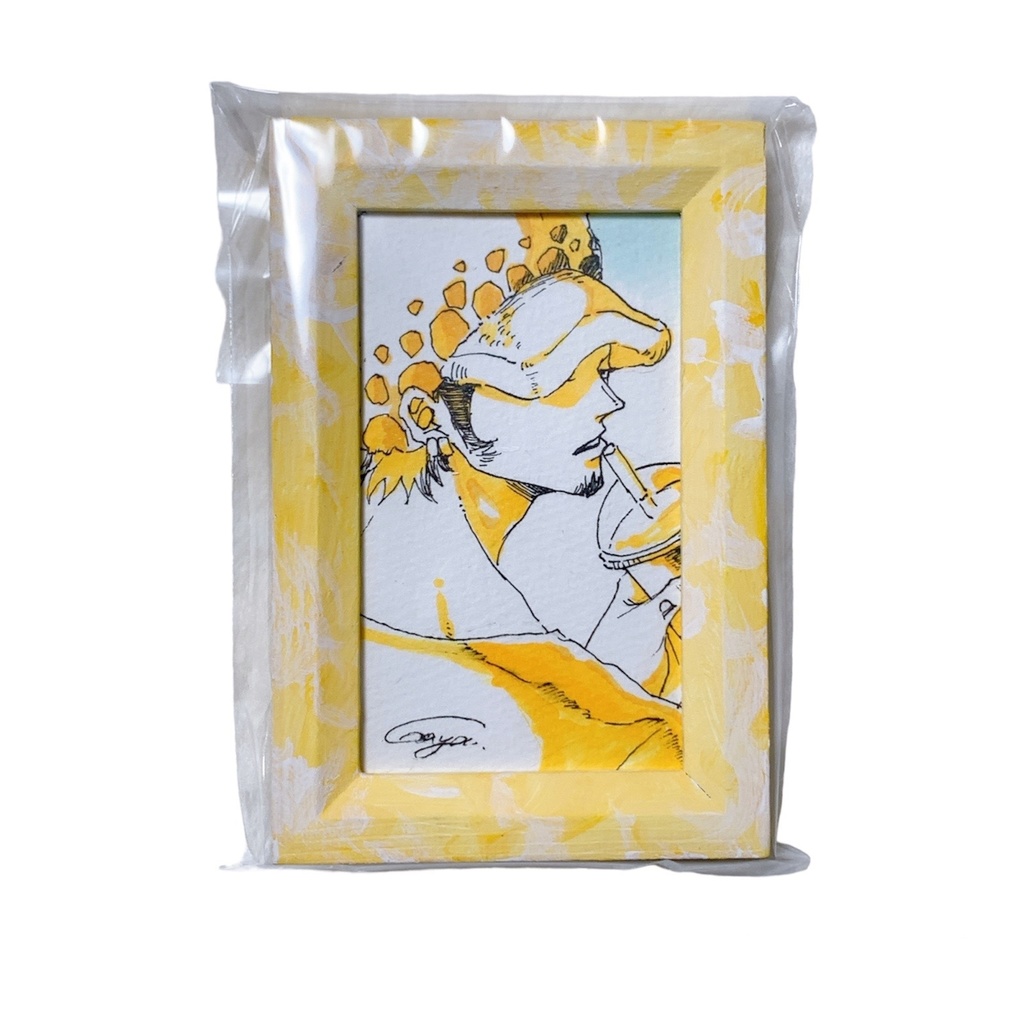 ローくん額入りミニ原画　Yellow