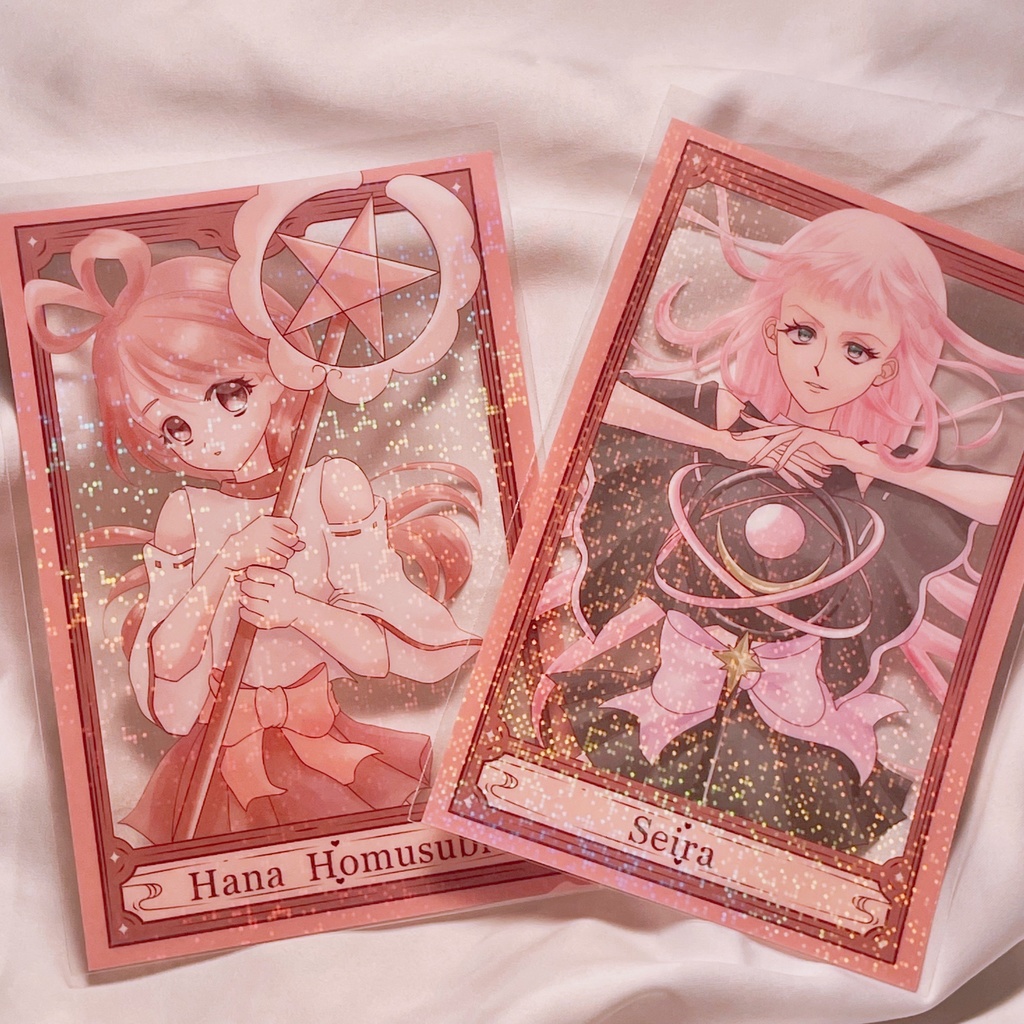 ゲーム「はなみこ」 魔法少女のマジカルタロット風カード ポストカード 2枚セット