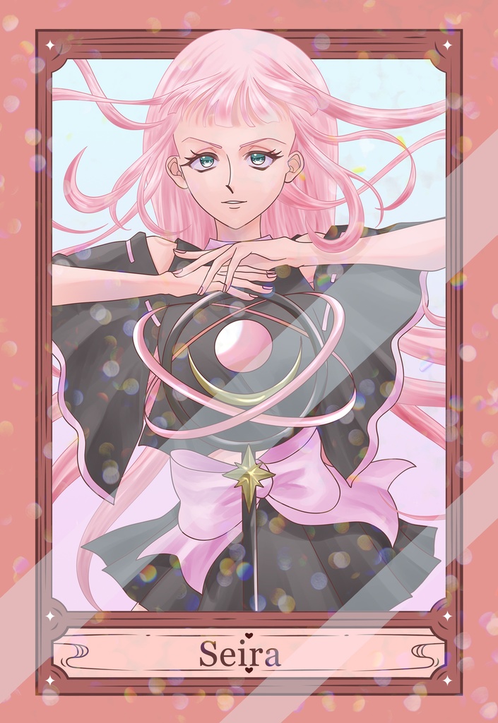 ゲーム「はなみこ」 魔法少女のマジカルタロット風カード ポストカード 2枚セット