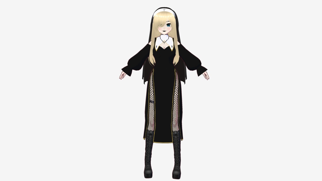VROID Dark Nun Dress | 闇の修道女