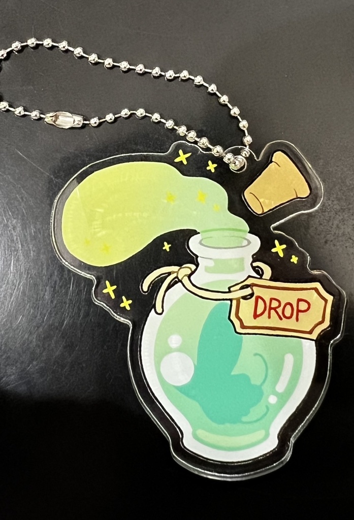 こぼれる！ドロップ倍増瓶アクリルキーホルダー