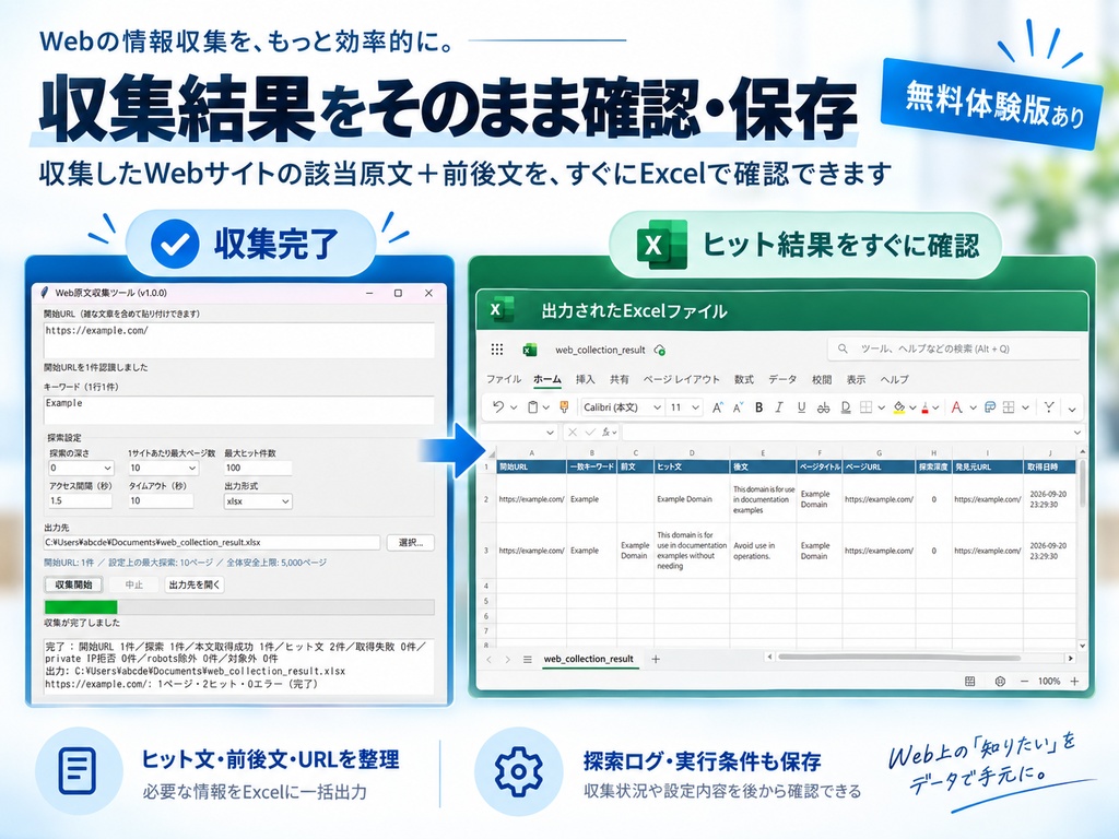 Web原文収集ツール