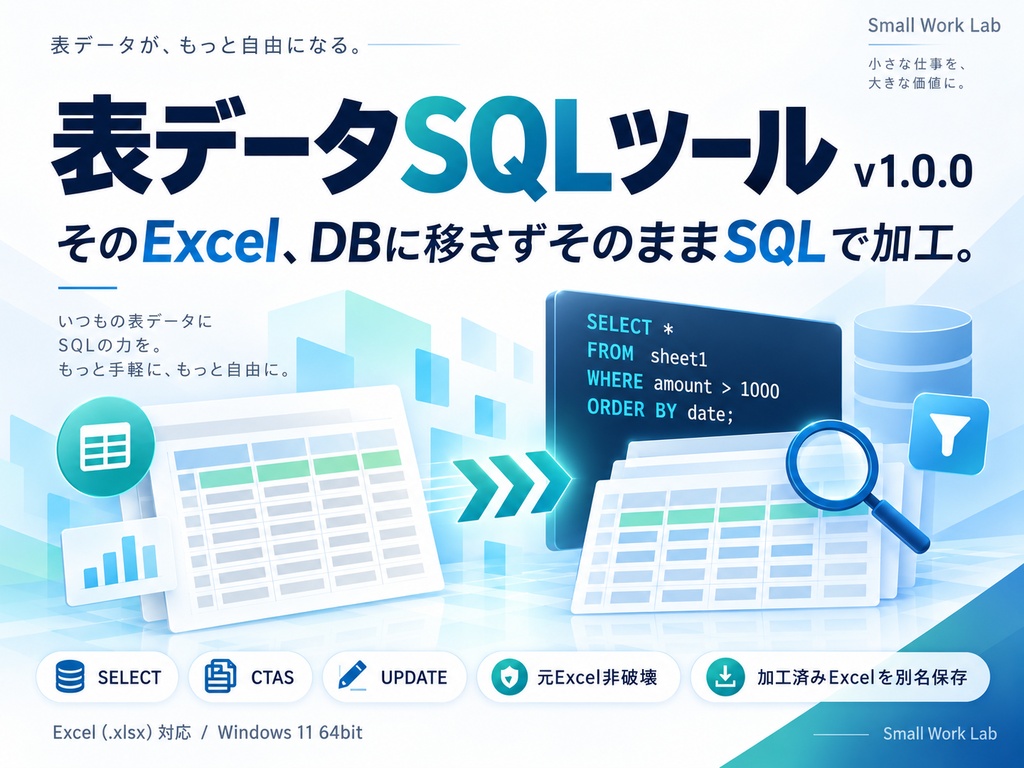表データSQLツール v1.0.0