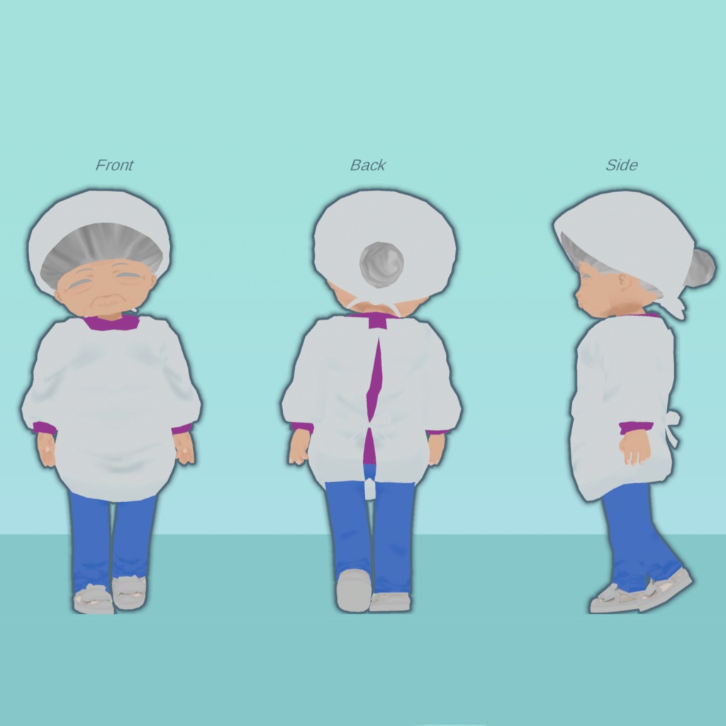 VRChat想定アバター「エミおばあちゃん」