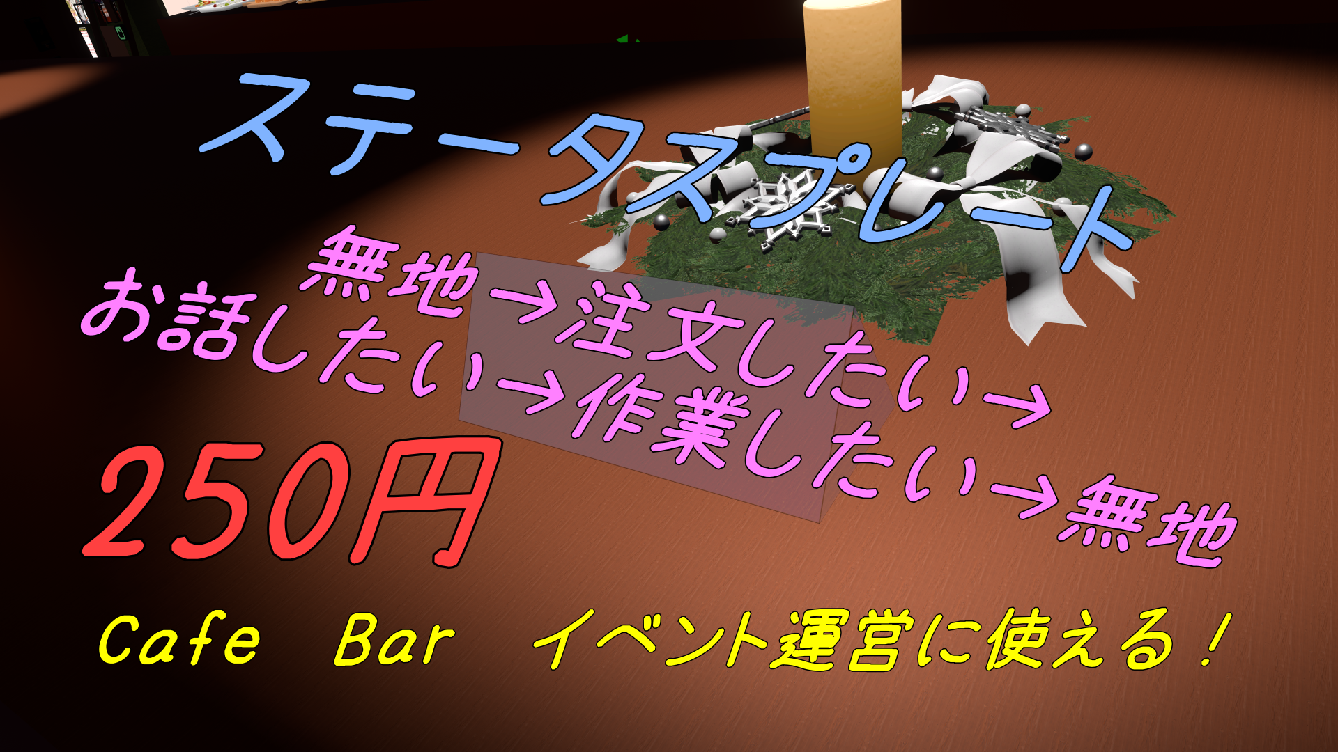 「オリジナル３Dモデル」ステータスプレート