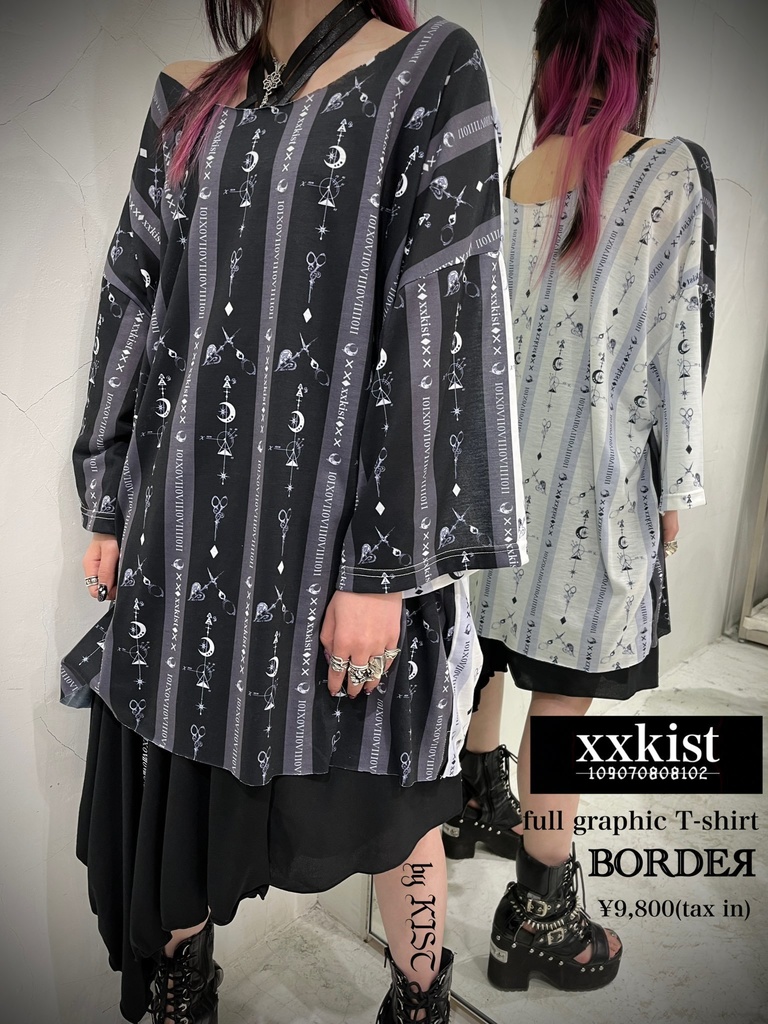 full graphic T-shirt【BORDEЯ】