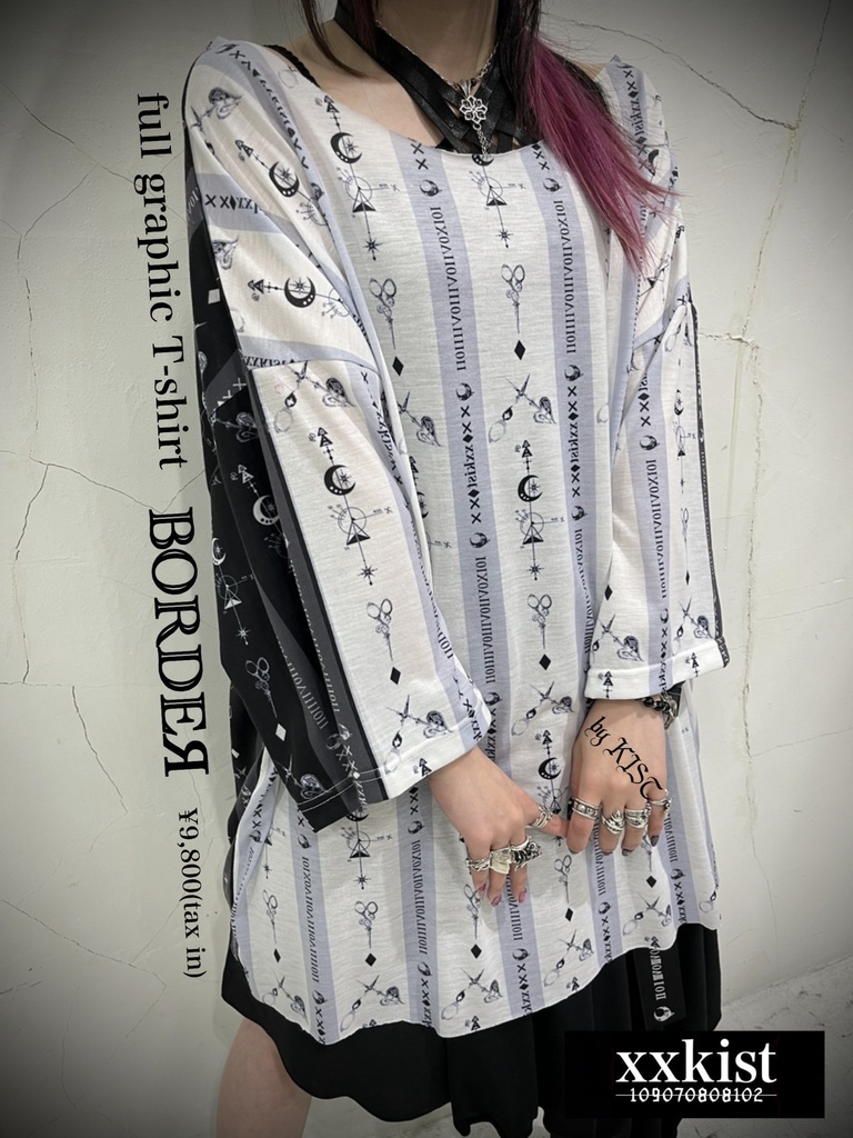 full graphic T-shirt【BORDEЯ】