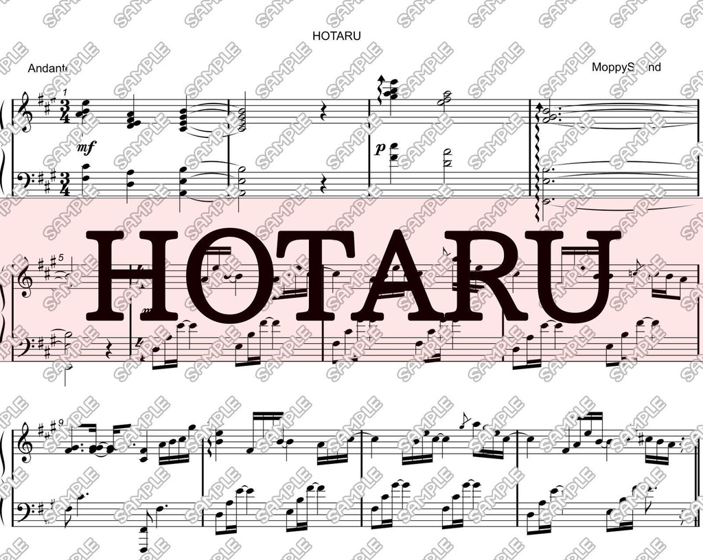【楽譜・楽曲】HOTARU