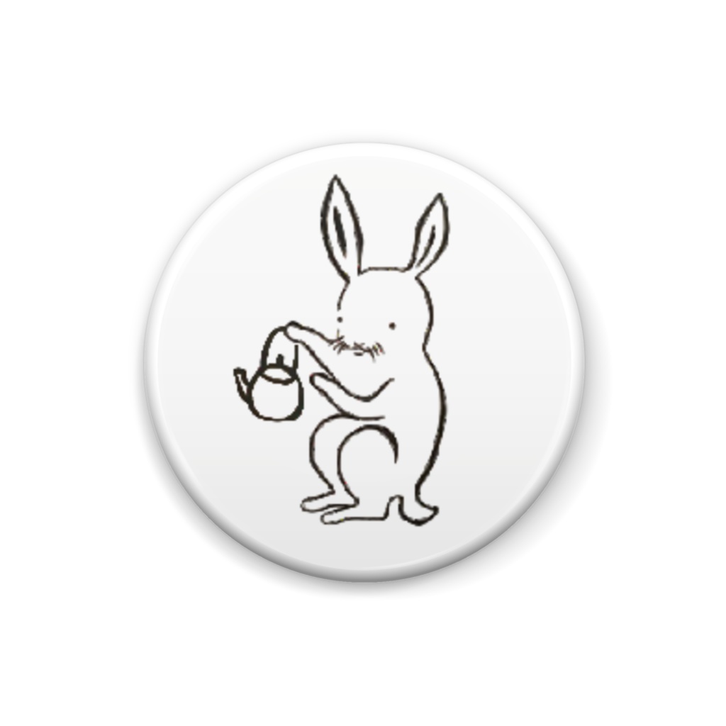 兎のまるさんやかんカンバッチ