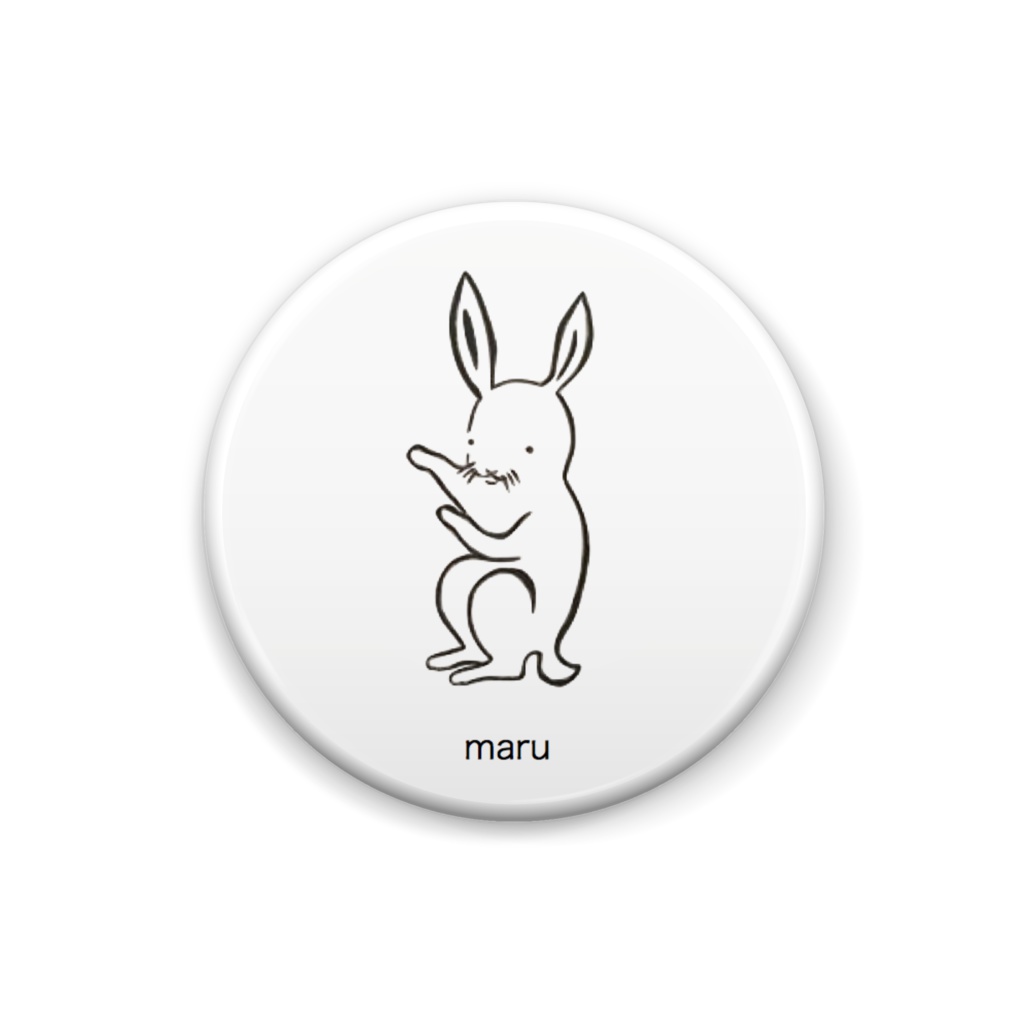 兎のまるさんカンバッチ