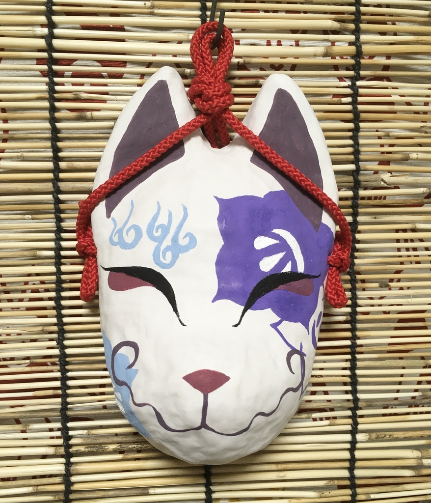 ミニ狐面【桔梗】