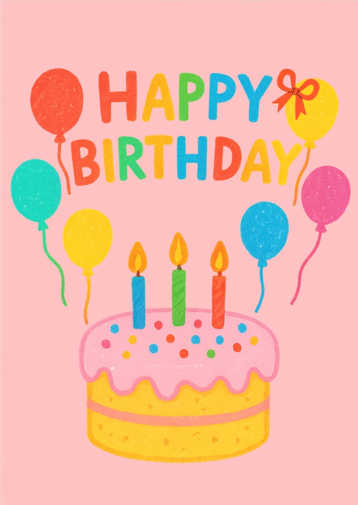 選べる雰囲気♪誕生日カード5枚セット(PNGデータ)