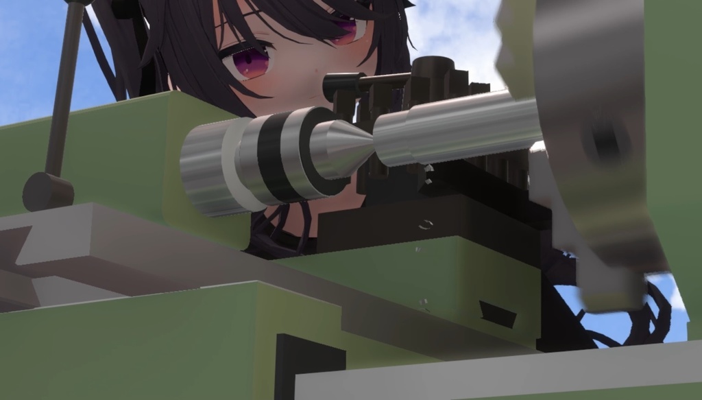 【3Dモデル】VR旋盤【シミュレータ】