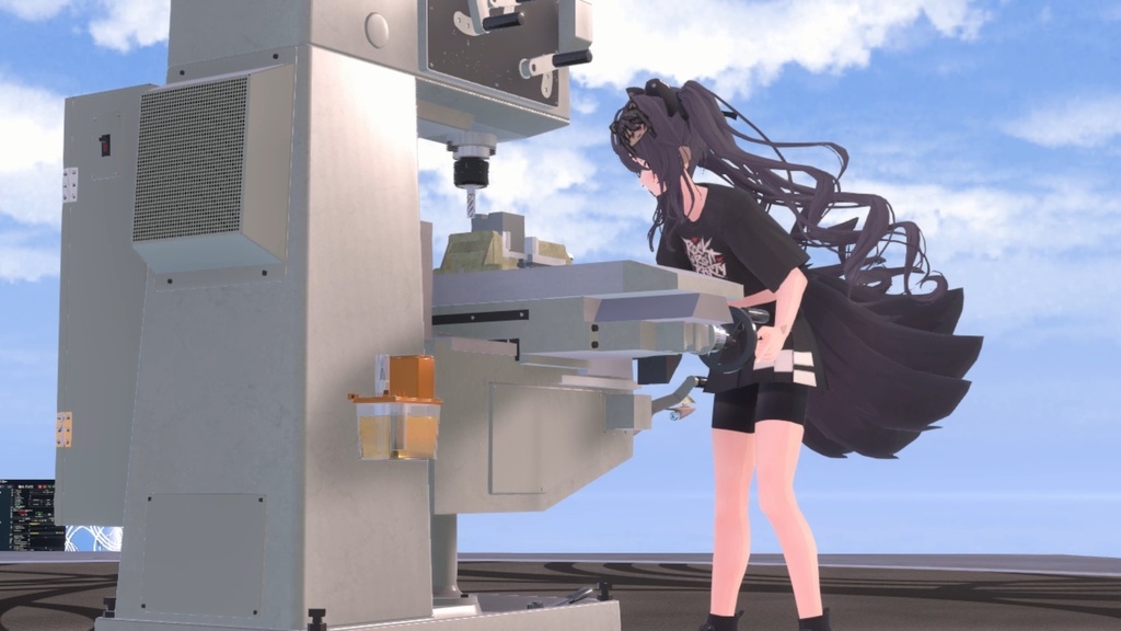 【3Dモデル】汎用フライス盤【シミュレータ】