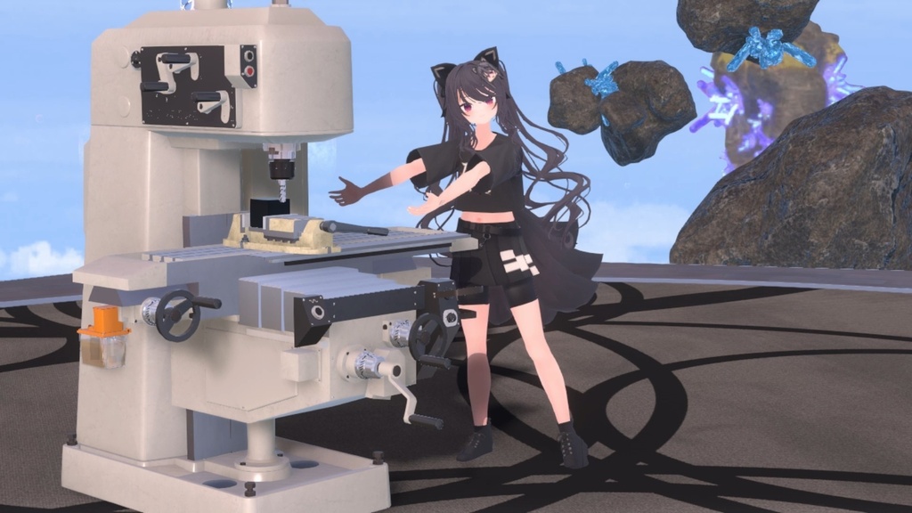 【3Dモデル】汎用フライス盤【シミュレータ】