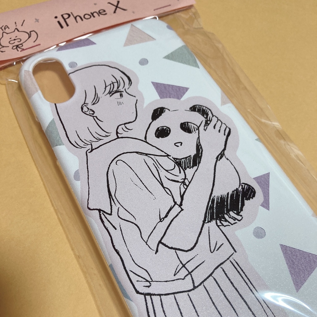 Iphonexスマホケース パンダと女の子 Aohm Booth