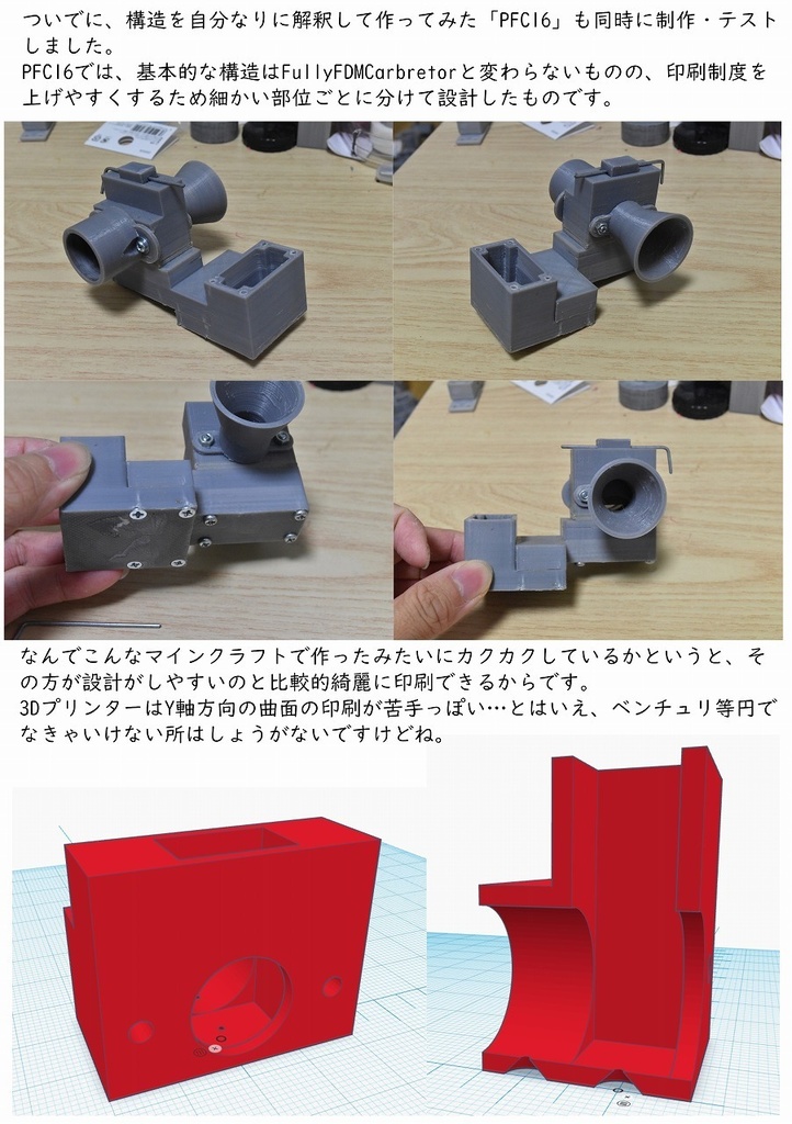 3Dプリンターでキャブレターっぽいモノを作ってみる本