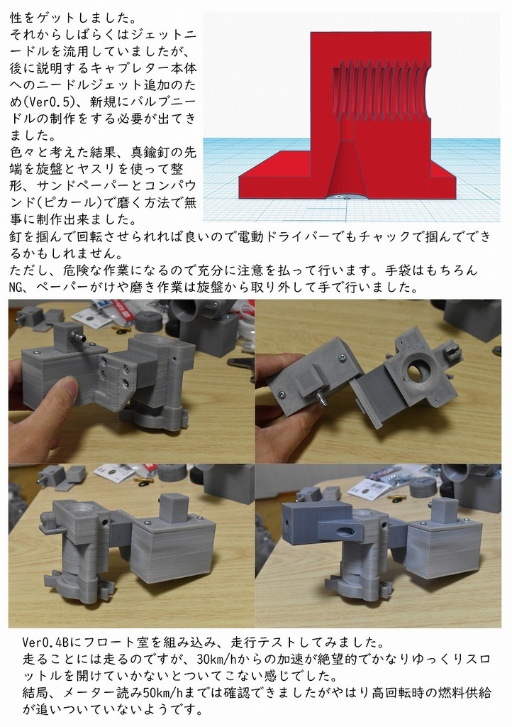 3Dプリンターでキャブレターっぽいモノを作ってみる本