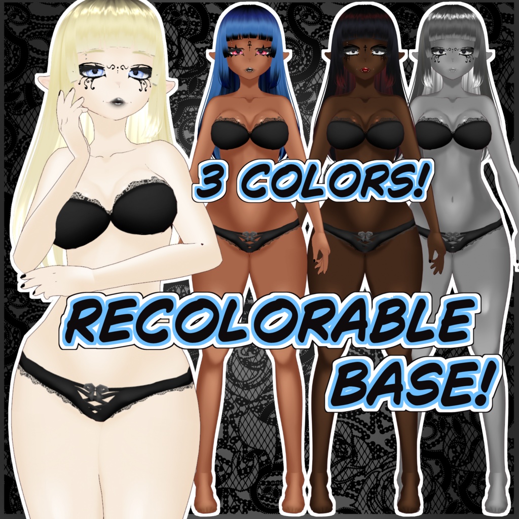 【VRoid】 Goth Vroid Model Base