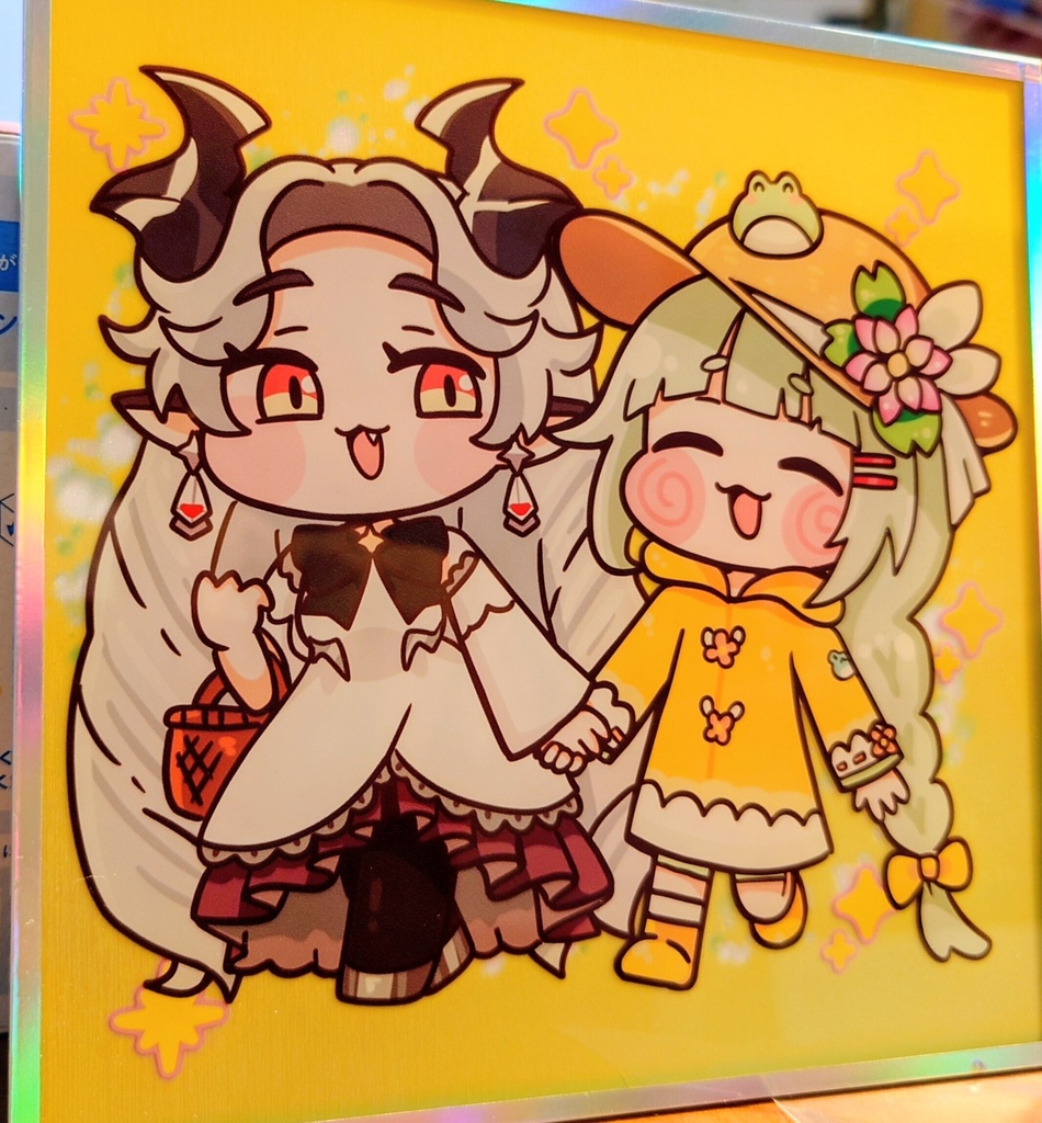 ヴィヴィとウイのアクリル色紙