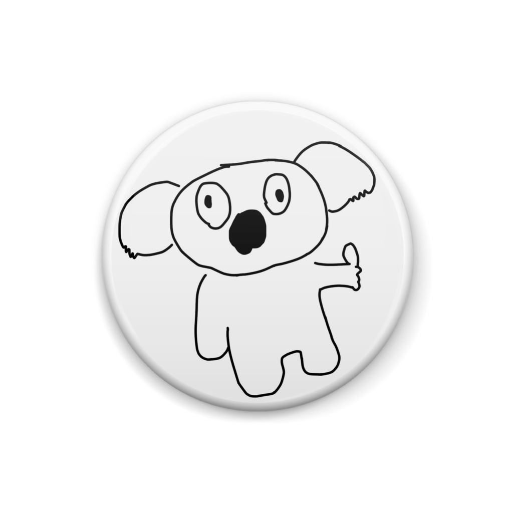 文瀬 手描きコアラの缶バッジ 25 文瀬商店 Booth