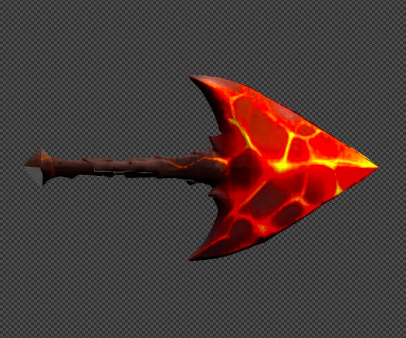 【3Dモデル 武器】マグマの槍 / ファンタジー / RPG / ゲーム素材